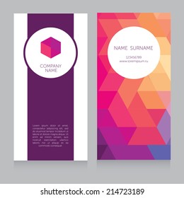 geometrical business card, vector illustration