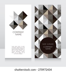 geometrical business card, vector illustration