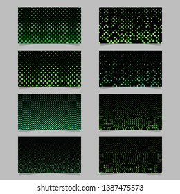 Geometrical card background set - vector template designs with dot pattern