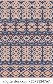 Geometrical Carpet Vector modern Pattern with trending colors in high resolution
