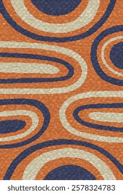 Geometrical Carpet Vector modern Pattern with trending colors in high resolution
