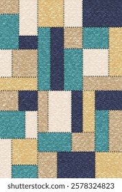 Geometrical Carpet Vector modern Pattern with trending colors in high resolution
