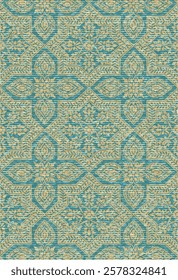 Geometrical Carpet Vector modern Pattern with trending colors in high resolution
