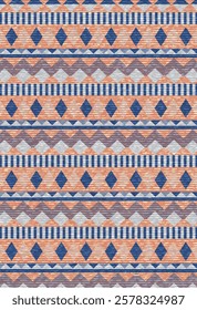 Geometrical Carpet Vector modern Pattern with trending colors in high resolution
