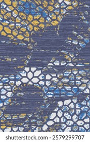 Geometrical Carpet Vector modern Pattern with trending colors in high resolution
