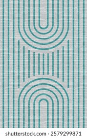 Geometrical Carpet Vector modern Pattern with trending colors in high resolution
