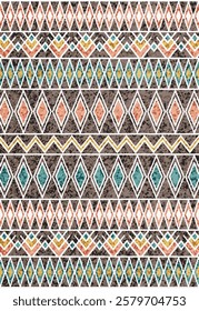 Geometrical Carpet Vector modern Pattern with trending colors in high resolution
