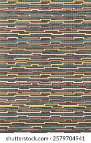 Geometrical Carpet Vector modern Pattern with trending colors in high resolution
