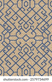 Geometrical Carpet Vector modern Pattern with trending colors in high resolution
