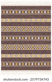 Geometrical Carpet Vector modern Pattern with trending colors in high resolution
