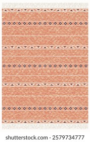 Geometrical Carpet Vector modern Pattern with trending colors in high resolution
