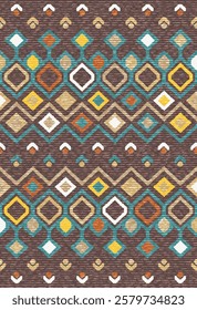 Geometrical Carpet Vector modern Pattern with trending colors in high resolution
