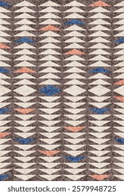 Geometrical Carpet Vector modern Pattern with trending colors in high resolution
