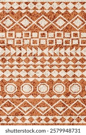 Geometrical Carpet Vector modern Pattern with trending colors in high resolution
