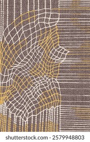 Geometrical Carpet Vector modern Pattern with trending colors in high resolution
