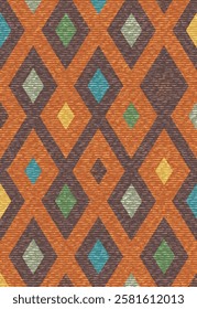 Geometrical Carpet Vector modern Pattern with texture and trending colors in high resolution
