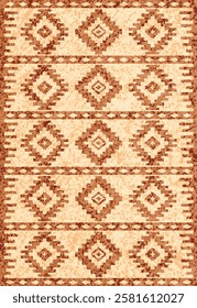 Geometrical Carpet Vector modern Pattern with texture and trending colors in high resolution
