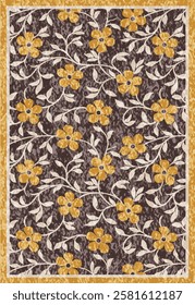 Geometrical Carpet Vector modern Pattern with texture and trending colors in high resolution
