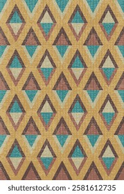 Geometrical Carpet Vector modern Pattern with texture and trending colors in high resolution

