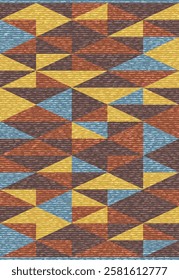 Geometrical Carpet Vector modern Pattern with texture and trending colors in high resolution
