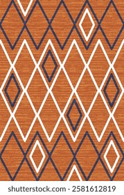 Geometrical Carpet Vector modern Pattern with texture and trending colors in high resolution
