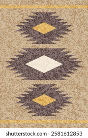 Geometrical Carpet Vector modern Pattern with texture and trending colors in high resolution
