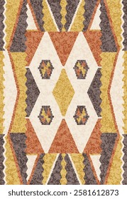Geometrical Carpet Vector modern Pattern with texture and trending colors in high resolution
