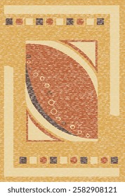 Geometrical Carpet Vector modern Pattern with texture and trending colors in high resolution
