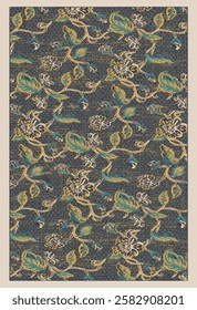 Geometrical Carpet Vector modern Pattern with texture and trending colors in high resolution
