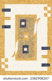 Geometrical Carpet Vector modern Pattern with texture and trending colors in high resolution

