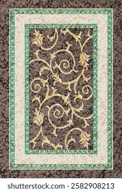 Geometrical Carpet Vector modern Pattern with texture and trending colors in high resolution
