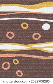 Geometrical Carpet Vector modern Pattern with texture and trending colors in high resolution
