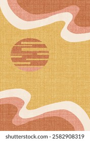Geometrical Carpet Vector modern Pattern with texture and trending colors in high resolution
