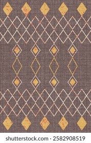 Geometrical Carpet Vector modern Pattern with texture and trending colors in high resolution
