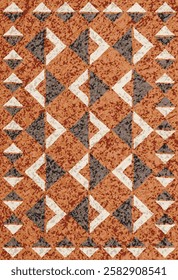 Geometrical Carpet Vector modern Pattern with texture and trending colors in high resolution
