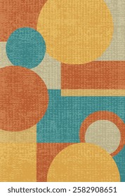 Geometrical Carpet Vector modern Pattern with texture and trending colors in high resolution

