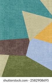 Geometrical Carpet Vector modern Pattern with texture and trending colors in high resolution
