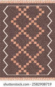 Geometrical Carpet Vector modern Pattern with texture and trending colors in high resolution
