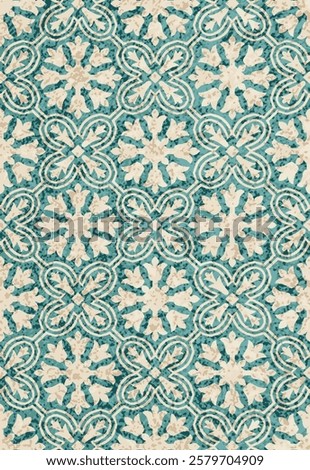Geometrical Carpet Vector modern Pattern with trending colors in high resolution
