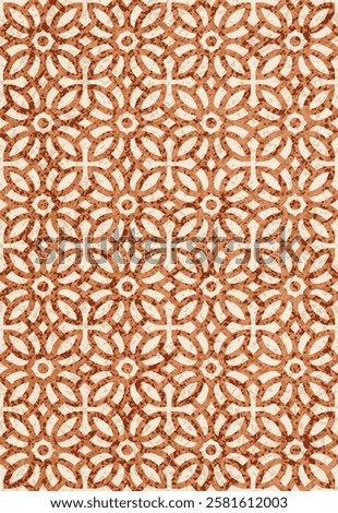 Geometrical Carpet Vector modern Pattern with texture and trending colors in high resolution

