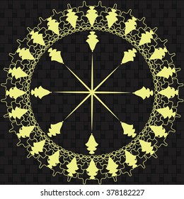 Geometrical circle with dark background pattern