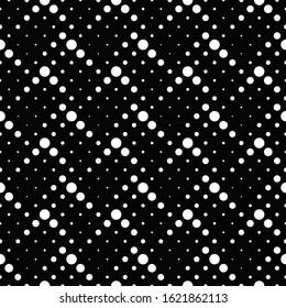Geometrical circle pattern background - monochrome abstract vector graphic design from dots