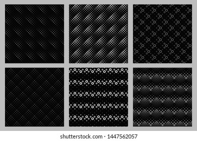 Geometrical circle pattern background set - abstract vector designs