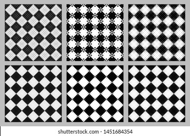 Geometrical circle pattern background set - abstract vector designs