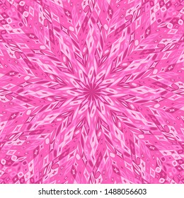 Geometrical circular burst pattern mosaic background - colorful hypnotic abstract psychedelic vector graphic