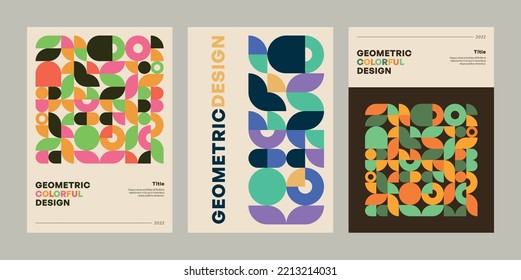 Geometrische, bunte Vektorplakate-Design.