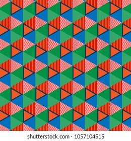 Geometrical cubes stacking each other in one geometric pattern - geometric pattern background concept 