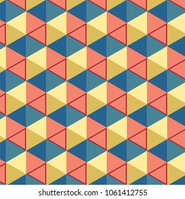Geometrical cubes stacking each other in one geometric pattern - geometric pattern background concept 