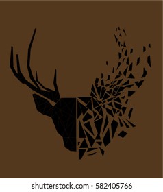 Geometrical deer head
