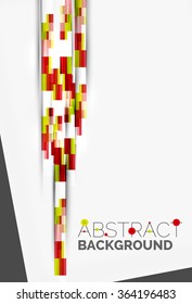 Geometrical design background, straight lines on white